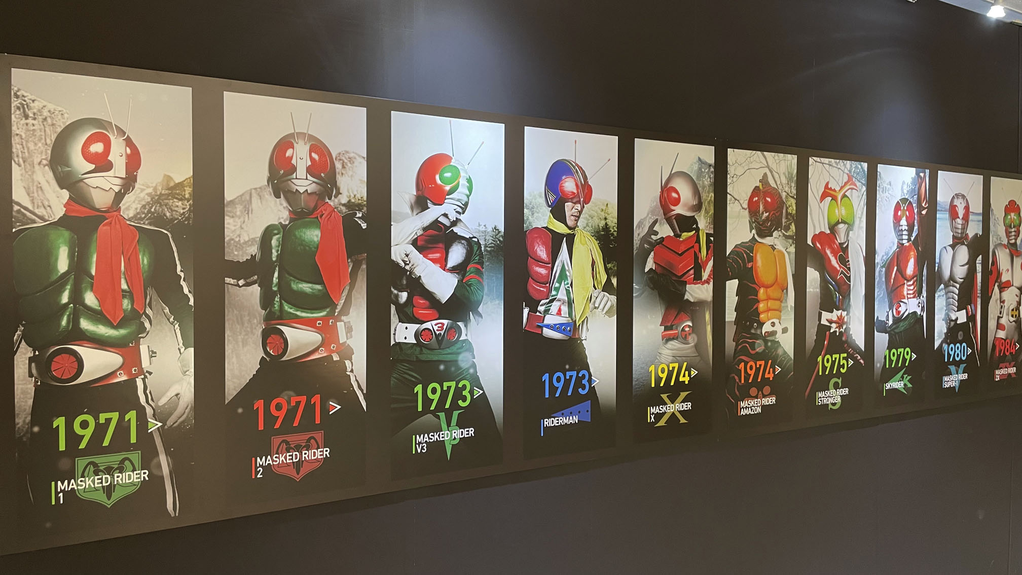 仮面ライダー全作品のパネル